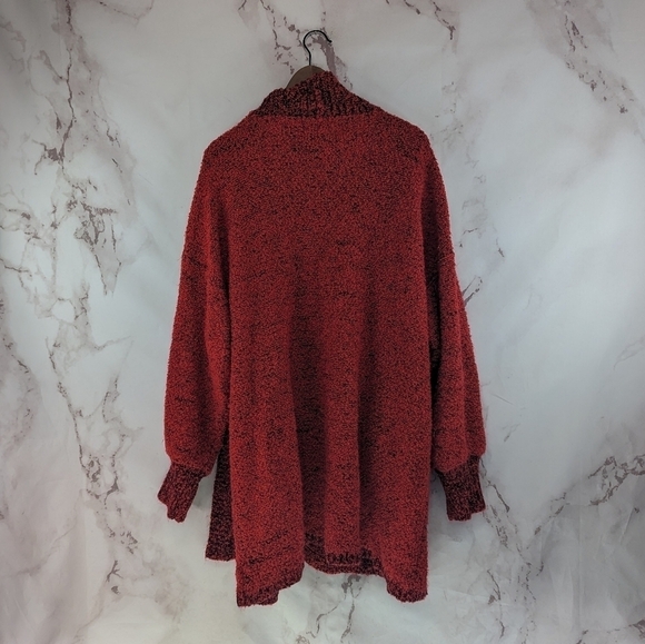 Monto Par Le Chois Sweater Womens 1X Orange Long Cardigan Oversized Grandpa Vtg - Picture 5 of 10